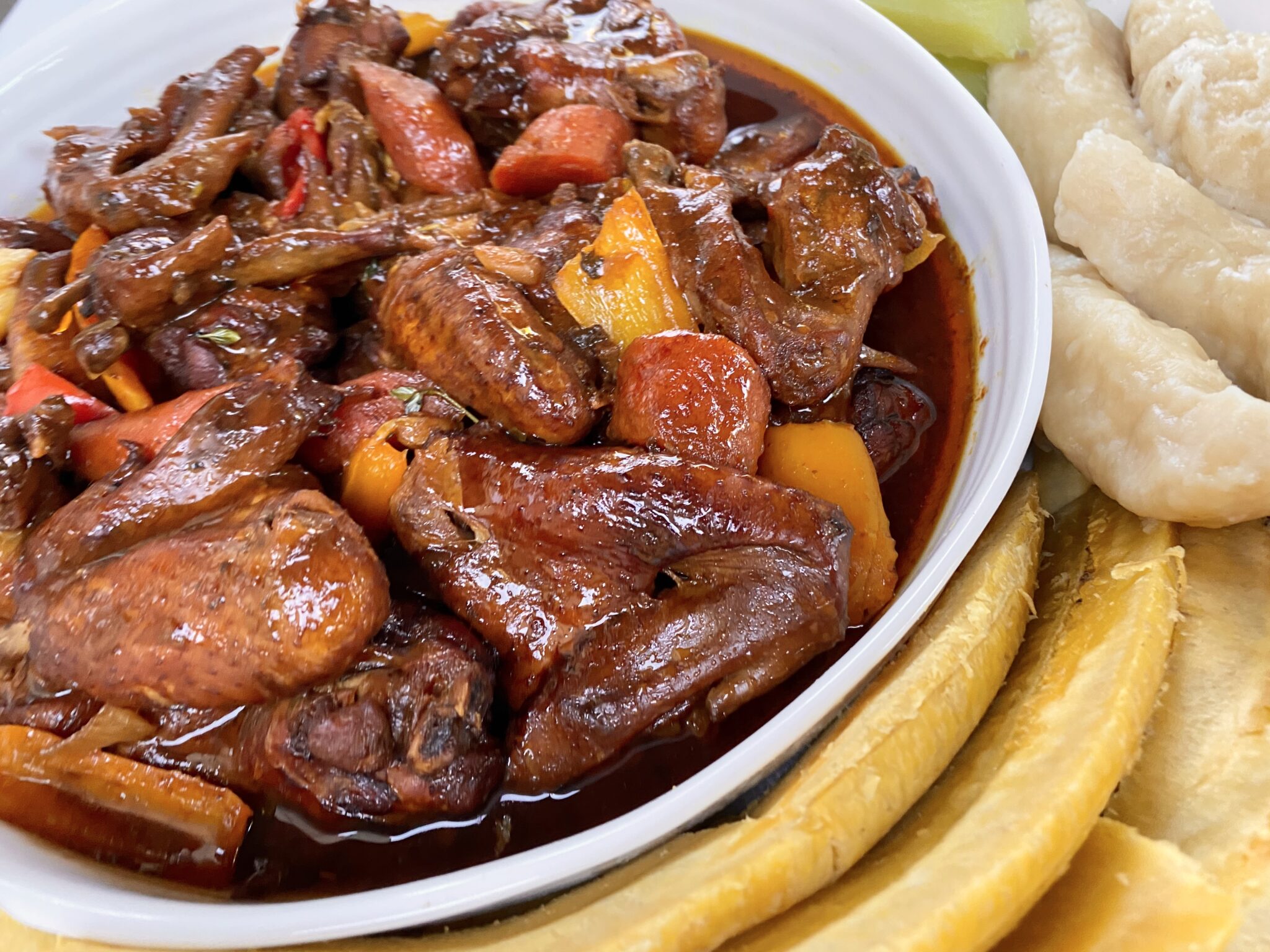 Flavorful stew chicken wings Dominica Gourmet