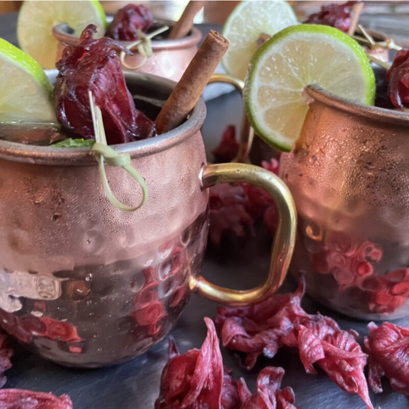 Dominican Mule drink with sorrel Dominica Gourmet