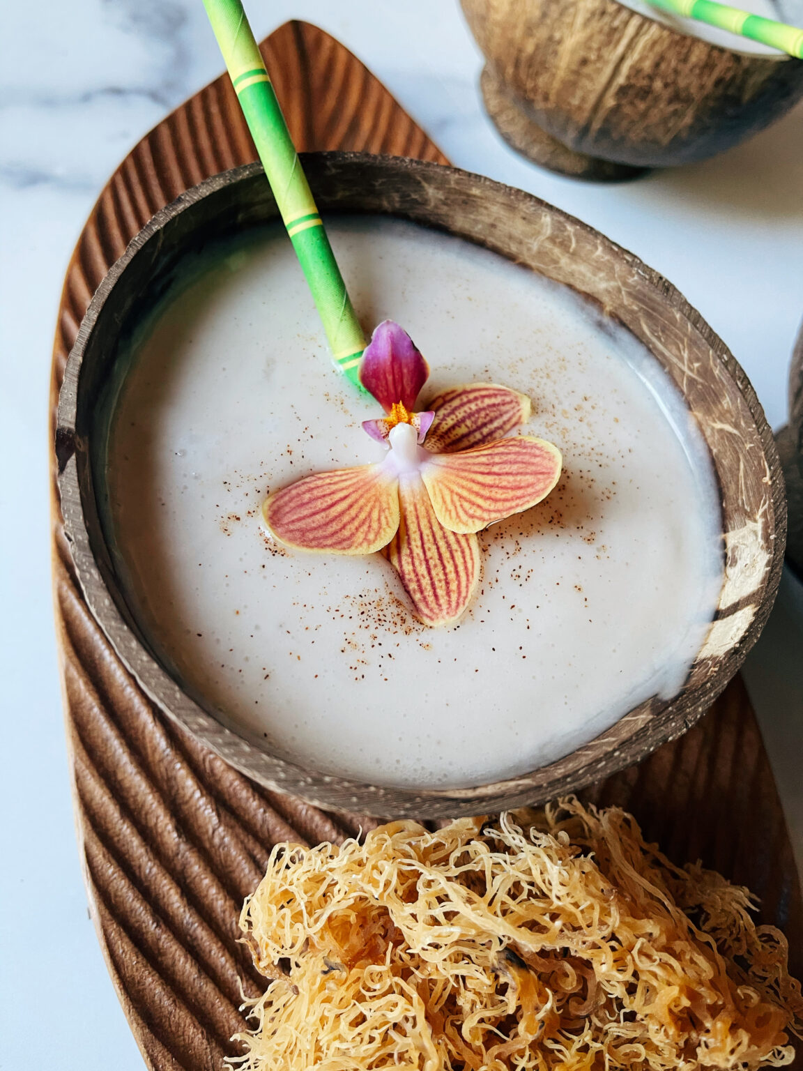 Delicious sea moss drink with coconut milk Dominica Gourmet